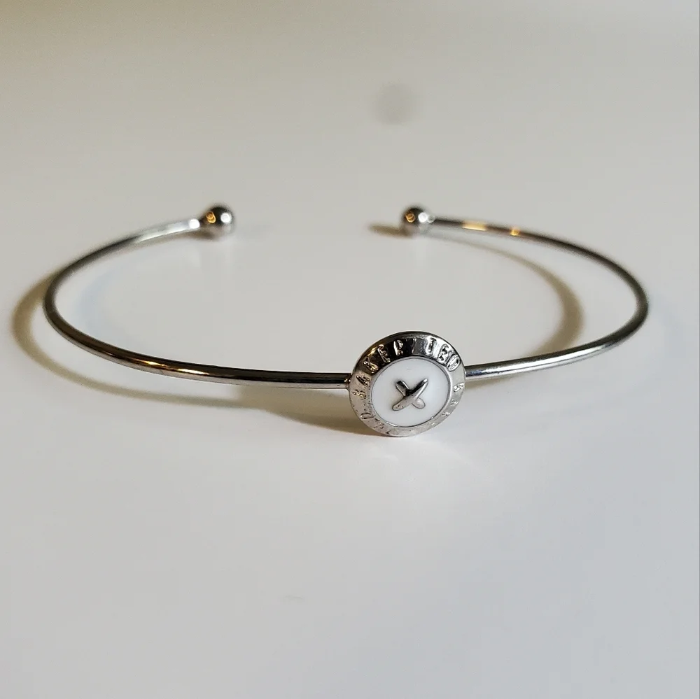 Ted Baker Elvas Silver WHITE Mini Button Cuff